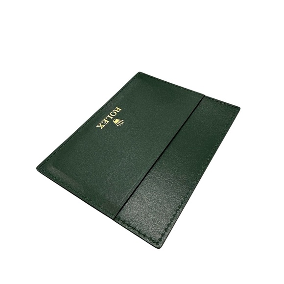 Rolex 100% Leather Authentic Warranty Card Holder Green - Picture 3 of 4